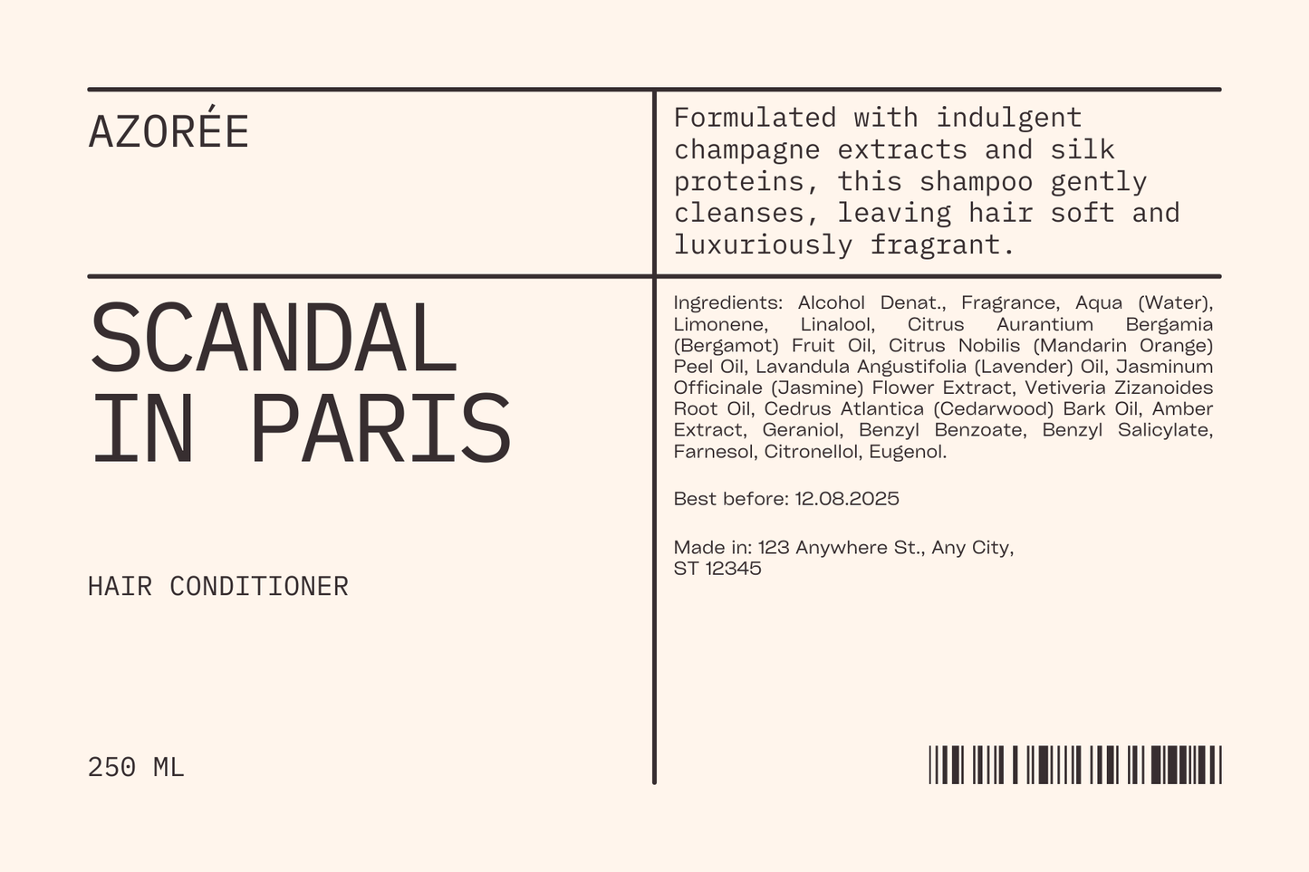 Scandal in Paris Hair Conditioner // 250 ml