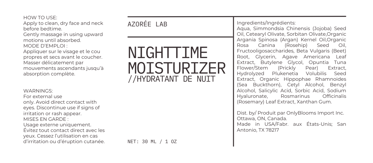 Nighttime Moisturizer // 30 ml