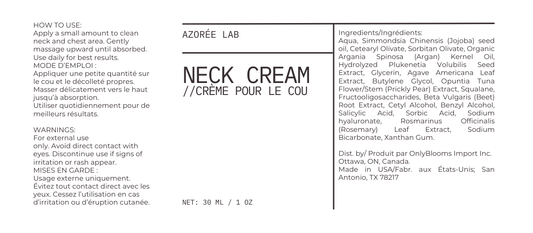 Neck Cream // 30 ml